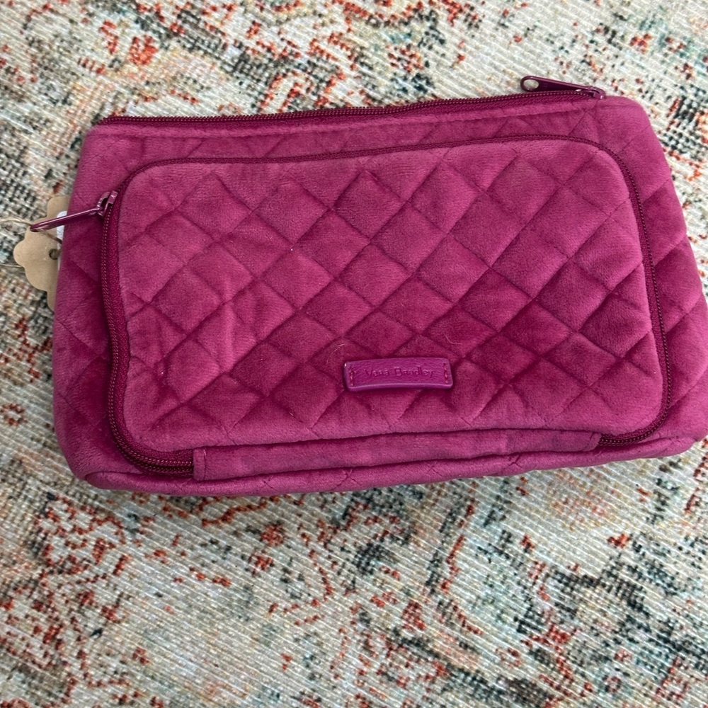 Vera Bradley Quilted‎ Magenta Cosmetic Bag